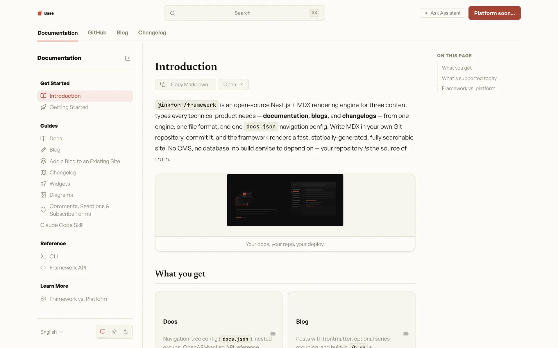 Inkform framework site